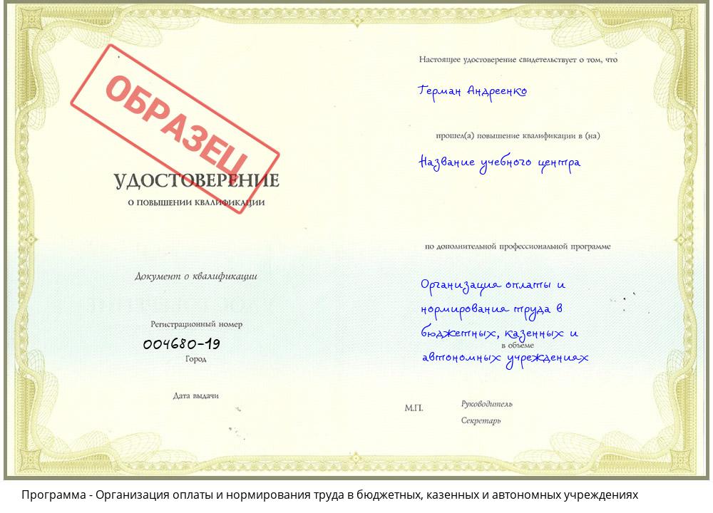 Организация оплаты и нормирования труда в бюджетных, казенных и автономных учреждениях Ижевск