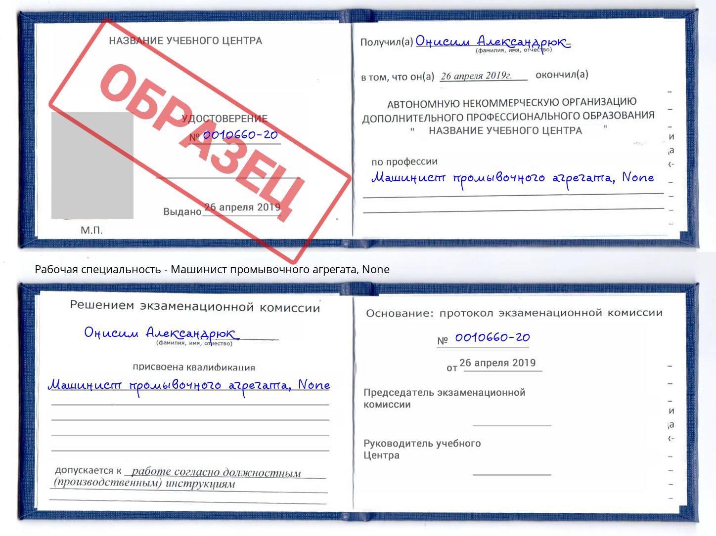 корочка None Машинист промывочного агрегата Ижевск
