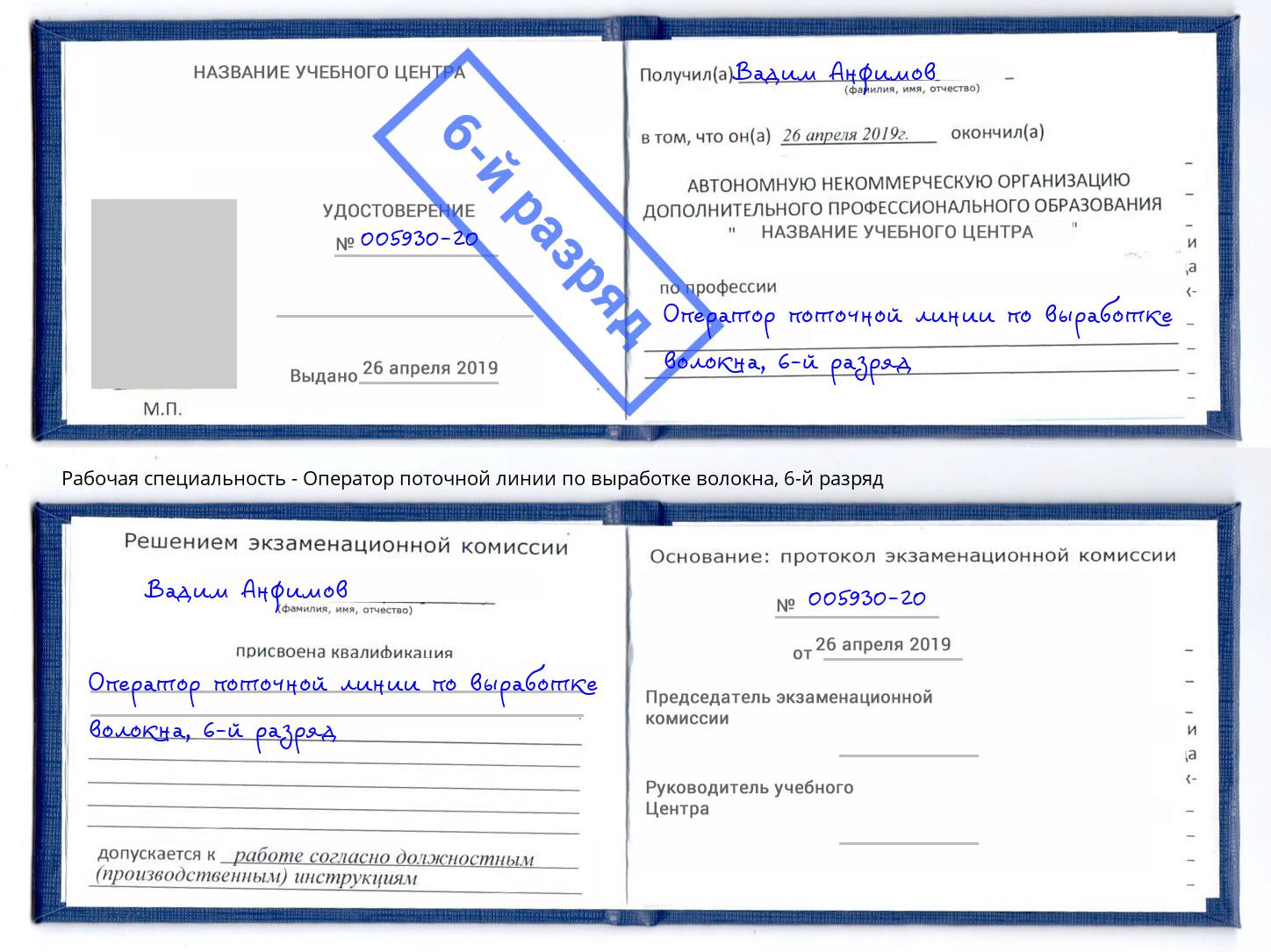 корочка 6-й разряд Оператор поточной линии по выработке волокна Ижевск